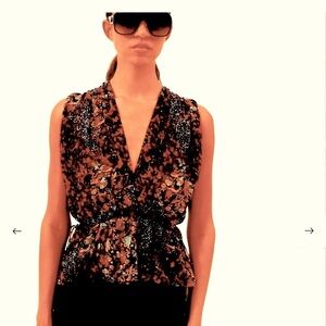 Elegant Black and Brown Women's Top